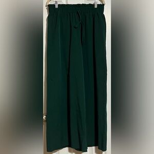 SHEIN Forest Green Wide Leg Trousers
